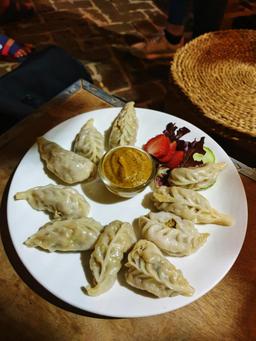 Steamed momo dumplings
